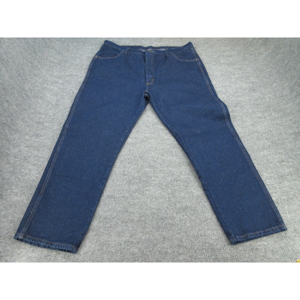 Rustler Mens Jeans NWT Regular Fit Dark Wash Indigo Straight Leg 42x30